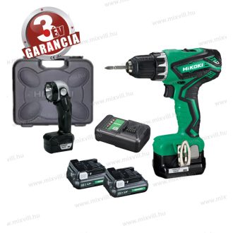   Hikoki DS10DAL-UB10DA akkus fúró-csavarozó szett lámpával 36 Nm 1 kg