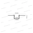 Alumínium profil eloxált gipszkartonba sülyeszthető opál búrával Recessed-9 28271 2m/szál