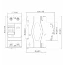Omu system OMRB10 RCBO A típus 2 pólusú 25A B 0,03A FI relé + kismegszakító 10kA OMRB102A25B003