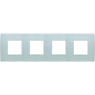   MODUL PURE üveg jégzöld 4x2M kapcsoló díszítő keret OP28GG