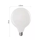 Emos ZF2D83 Led izzó E27 G125 Globe 18W 2452lm 4000K természetes fény nagy gömb 3év garancia