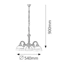 Rábalux 8813 Flossi 3ágú csillár E27 3x40W bronz ("A++"-"E" energiaosztály)