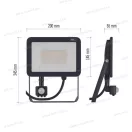 Mozgásérzékelős LED reflektor 50W 5500lm 4000k IP65 Inovo ZS2742 EMOS 5 év garancia