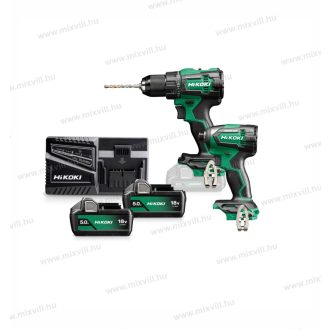   Hikoki KC18DE-WCZ DV18DE+Wh18DE 2db 5Ah BSL1850MA Li-ion akku töltővel hitboxban HSC