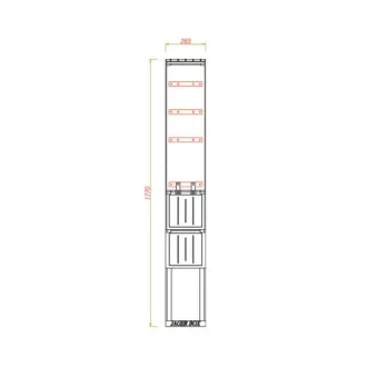   CSATÁRI PLAST PVT-K-L 26 FE földkábel elosztó szekrény – 2xNH00+2T kivitel CSP 74000004