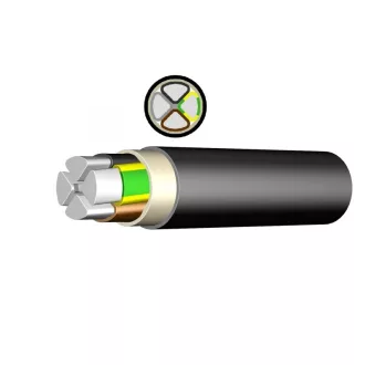 NAYY-J 5x25 RM alumínium földkábel 0,6/1kV fekete