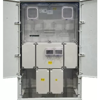   Csatári Plast CSP24.ES146 PVT-K-L Á-V Fm-U 1/3 fázisú kombinált villanyóra szekrény lábazattal (n+é) földkábeles 