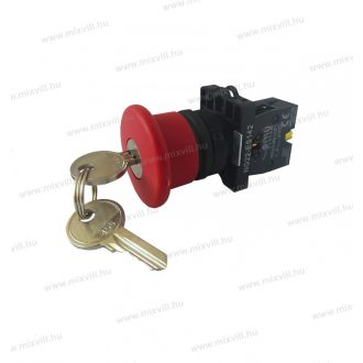   OMU system NG22-ES142 kulcsos gombafejű vészgomb piros, D40