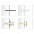 Celo apolo HR nylon szárnyas gipszkarton tipli 9840HR