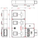 Csatári Plast PVT 7590 Á-V-H Fm-K-U 1/3 fázisú kombinált villanyóra szekrény földkábeles CSP24.E128