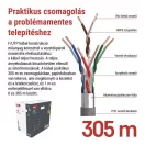 FTP kábel CAT.6 4x2xAWG23 PVC 650Mhz vörösréz, beltéri 305m S9231 