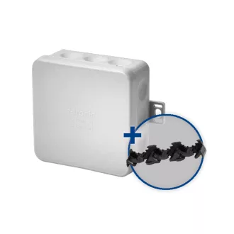   E1300gr EU IP65 elágazódoboz 85x85X37mm lyukasztható membránnal