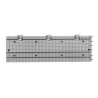 Ereszcsatorna védőháló 17,5 x 60 cm fekete