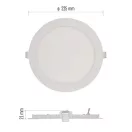 Süllyesztett kör alakú LED panel 18W átmérő 225mm 4000K 1600lm alumínium NEXXO ZD1145 Emos