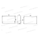 XBS ALUBOX-522H Alumínium doboz zsanéros fedéllel IP67 350x190x90mm