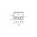 Omu system TB83525PE 35/25mm2 1 pólus ónozott fővezetéki leágazókapocs zöld fő:2x4-35mm2 leág:6x2.5-25mm2
