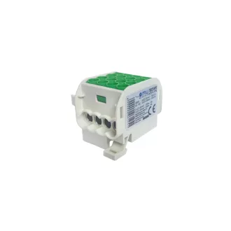   Omu system TB82516PE 25/16mm2 1 pólus zöld ónozott fővezetéki leágazókapocs főv:2x2.5-25mm2 leág:6x2.5-16mm2