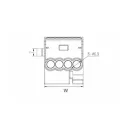Omu system TB82516PE 25/16mm2 1 pólus zöld ónozott fővezetéki leágazókapocs főv:2x2.5-25mm2 leág:6x2.5-16mm2