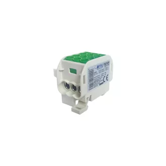   Omu system TB62516PE 25/16mm2 1 pólus zöld ónozott fővezetéki leágazókapocs főv:2x2.5-25mm2 leág:4x2.5-16mm2