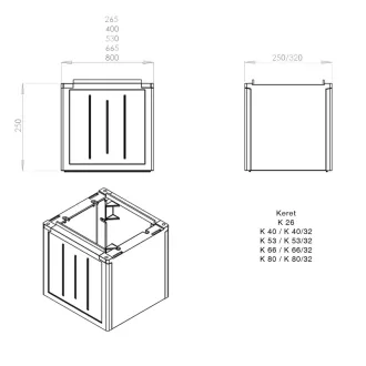 PVT KK 26/25 kábelfogadó, magasító CSP 71000044