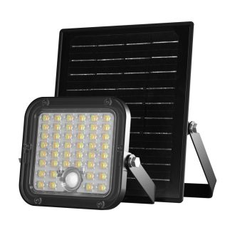   OMU Lighting SOL-NRE-10W szolar LED reflektor 10W 1500lm 2CCT mozgaserzekelő távirányítóval fekete
