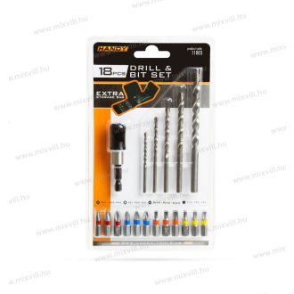 Fúrószár és bitfej készlet 18db-os HANDY 11003