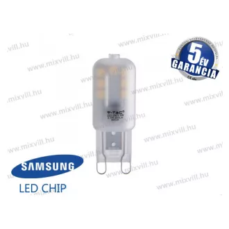   V-TAC SKU-243 2,5W 230V G9 3000K LED meleg fehér 200lm 300° vil.szög Samsung chip 5év garancia