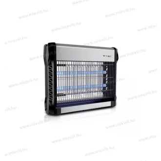  V-TAC SKU-11179 Elektromos rovarcsapda, UV fénycsővel (2x8W) slim, fekete-ezüst, IP20