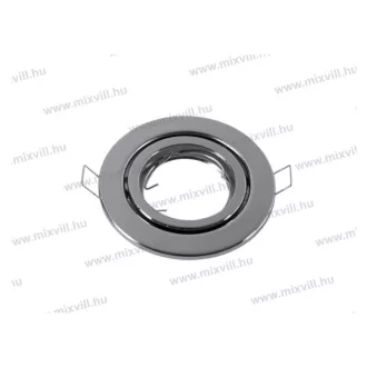   V-TAC SKU-3471 SPOT síkban beépíthető billenthető lámpakeret króm 74mm kivágás V-TAC