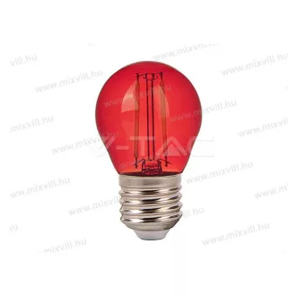   V-TAC SKU-7413 Led lámpa E27 G45 4W kisgömb 60lm Piros 300° sugárzási szög 240V