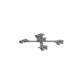   MGKNS-NPPL-016 122156 fém talp 650x650mm M16 menettel felfogórúd tartó fémlemeztetőre 360° állítható