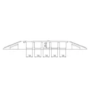 C-900-5 csatornás kábeltaposó, zsanéros tetővel, kábelhíd 25t 900x500x50mm 0549