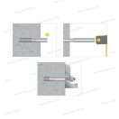 CELO 98SAP beütős acél dűbel gallér nélkül belső M8 menettel