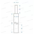 94262155 V4A Rozsdamentes toldható földelő szonda 20mm/1500mm