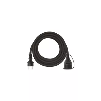   Emos P01805 Kültéri hosszabbító 5 m / 1 aljzat / fekete / gumi-neoprén / 250 V / 1,5 mm2 IP44