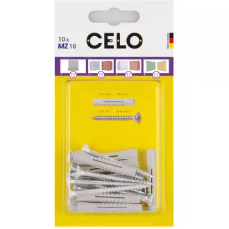   Celo 512MZK2 BLISZTER - MZ UNIVERZÁLIS MŰANYAG DŰBEL 12x72+8,0x90 FACSAVAR 2db/cs