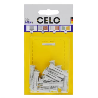   Celo 56MZK20 BLISZTER - MZK UNIVERZÁLIS GALLÉROS MŰANYAG DŰBEL 6x30 - 20db 20db/cs