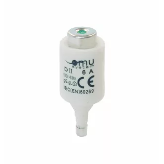   OMU system DOL-II 6A E27 gG 50kA biztosítóbetét 500VAC EN60269
