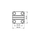 MGKS-01/2AA AiSi-4 V4 015104 Multikapocs rozsdamentes 8-12mm köracél összekötéséhez, keresztcsatlako