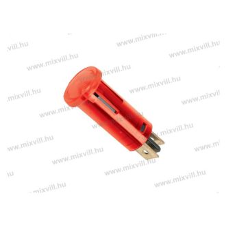   07920PI Jelzőfény - piros 230V AC (12 mm-es furatba, hossz 39mm)