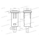 07920PI Jelzőfény - piros 230V AC (12 mm-es furatba, hossz 39mm)
