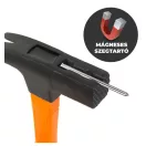 HANDY 10427 Prof. ács kalapács üvegszálas nyéllel, mágn.szegtartóval - 600g, Edzett acél (HRC 48-57)