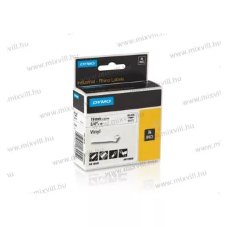 DYMO 19mm x 5,5m vinyl szalag fekete/fehér 18445 S0718620