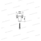 MGZNT-030 047151 fali villámvédelmi levezető tartó 30mm laposvashoz 43mm magas