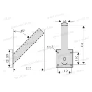 PL-LK-45/60 Fali konzol Strada fénycsöves 1x36, 2x36 W lámpákhoz