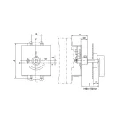 OMU System OMC6160HL1 rotációs hajtókar MCCB kompakt megszakítóhoz 150 mm