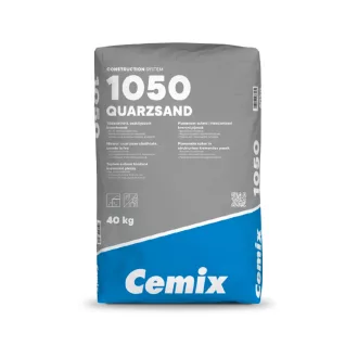   Cemix 1050 QUARZSAND tűziszárított, osztályozott kvarchomok 40kg 0-0,6mm K00899601