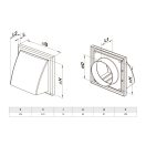 Vents MV 102 VK ABS Ereszelem Na 100 csőcsatlakozóval visszacsapószeleppel