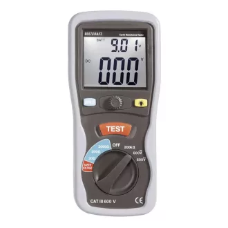 Voltcraft ET-02 Digitális földelésmérő CAT III 600V