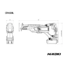 Hikoki CR18DBLW4Z 18V szénkefe nélküli orrfűrész 130 mm-es vágási kapacitással a gyors vágás érdekében